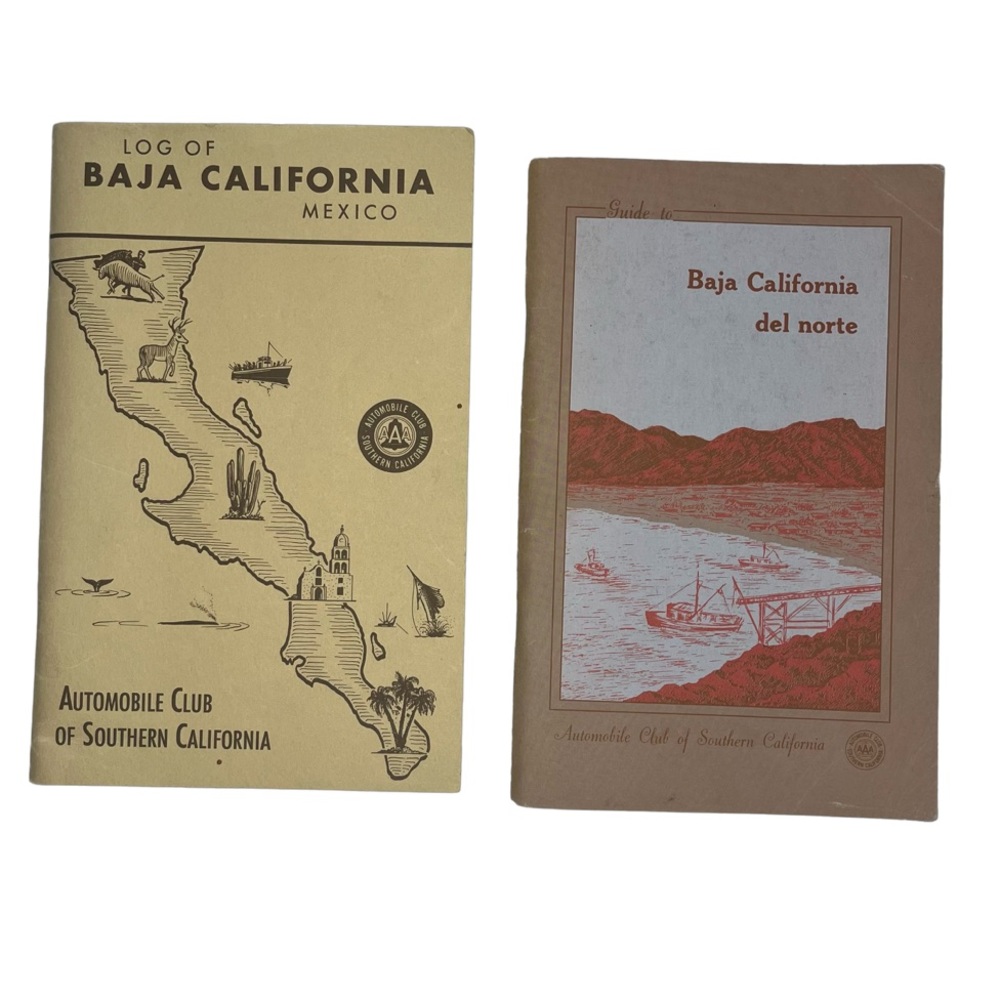 Lot Of 2 AAA Southern California Baja California Del Norte Guide Log 1964 1969